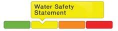 Water Safety icon showing flood alert status is at second level.