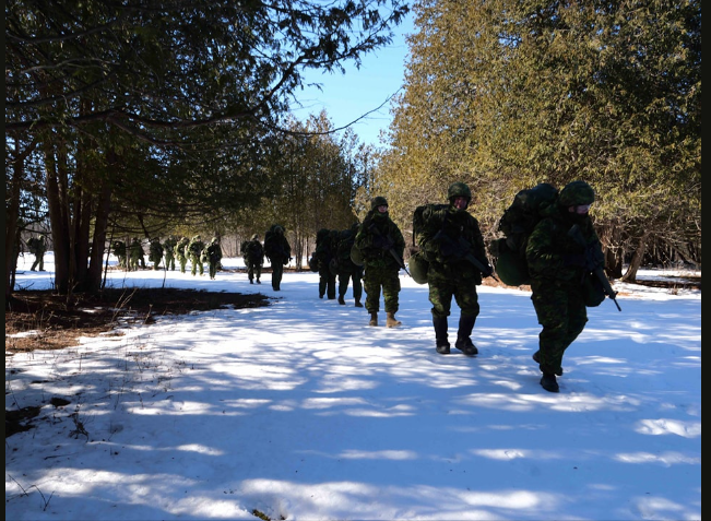 Local Canadian Army Reserve units Training