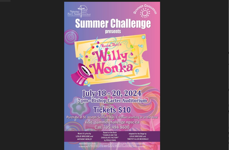 Summer Challenge Presents Willy Wonka!