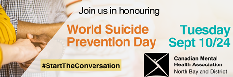 CMHA North Bay and District hosts event for World Suicide Prevention Day