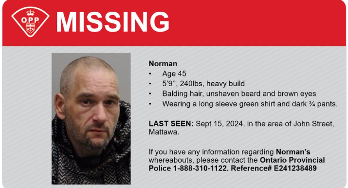 Missing man last seen in Mattawa