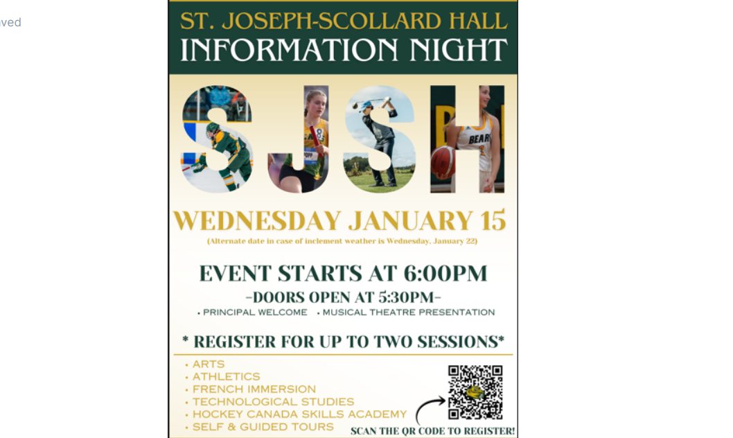 St. Joseph Scollard Hall Invites Future Bears to Information Session