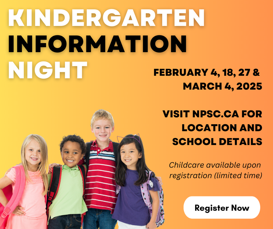 Kindergarten Information Nights is now open!