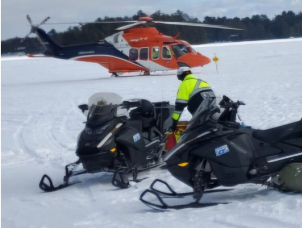 Snowmobiler treated for Injuries after Trout Lake Crash