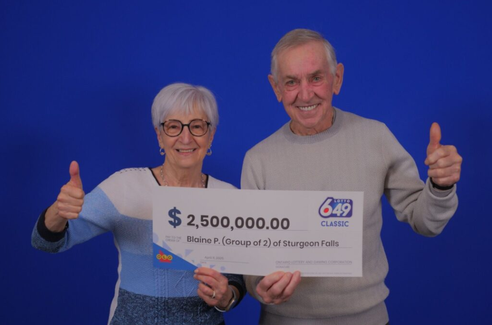 $2.5 million lotto win for Sturgeon Falls couple