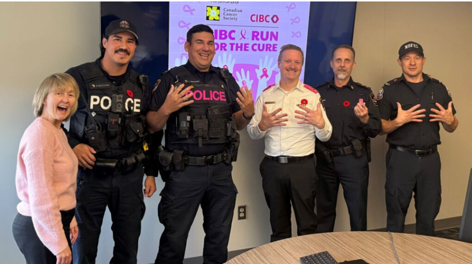 Area emergency services raise over $4,550 for CIBC Run for the Cure