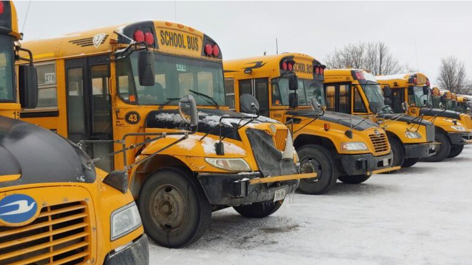 School buses cancelled in several areas today (March 31)