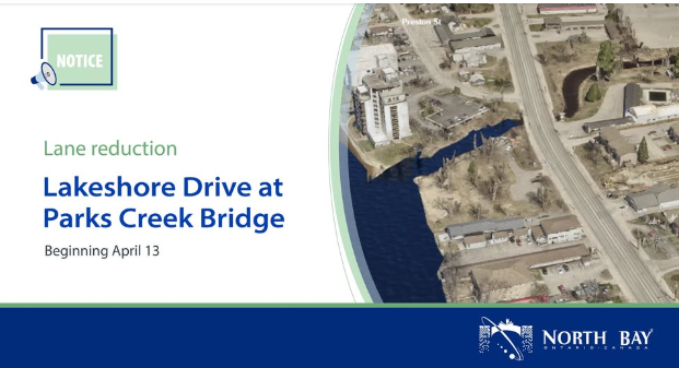 Lanes Reduced on Parks Creek Bridge