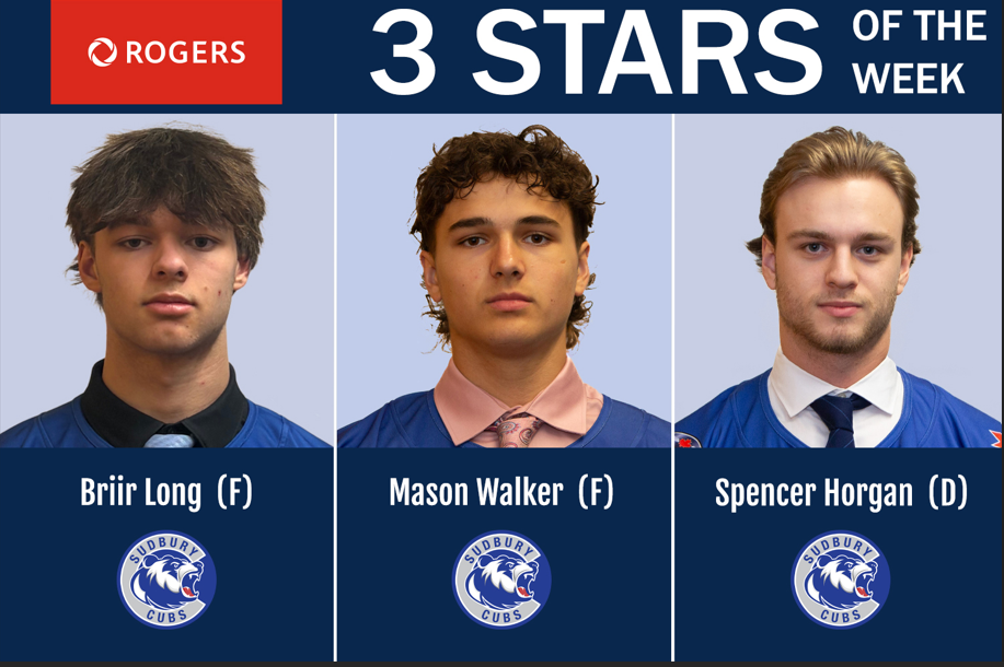NOJHL names its Rogers 3 Stars of the Week