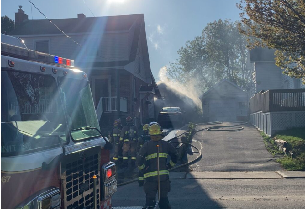 Fire Grage No injuries in Victoria Street garage fire