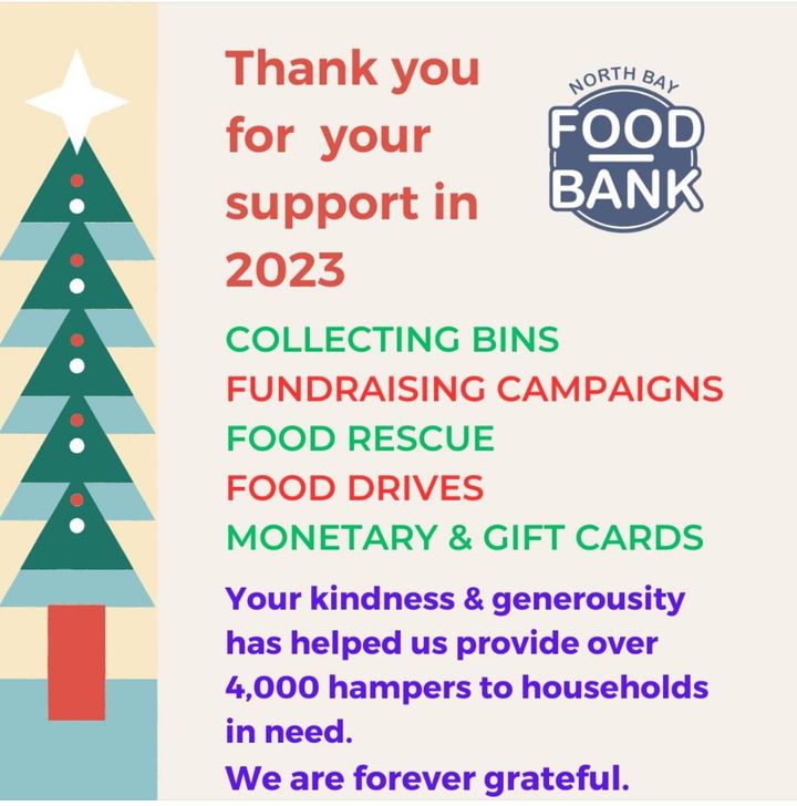 North Bay Food Bank Says Thank You!