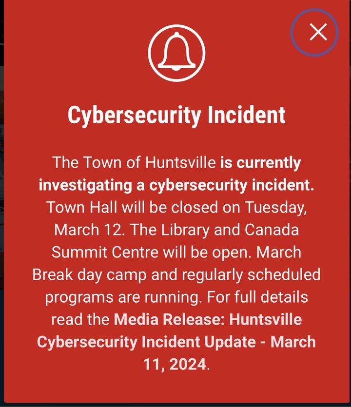 Huntsville- Cybersecurity Incident