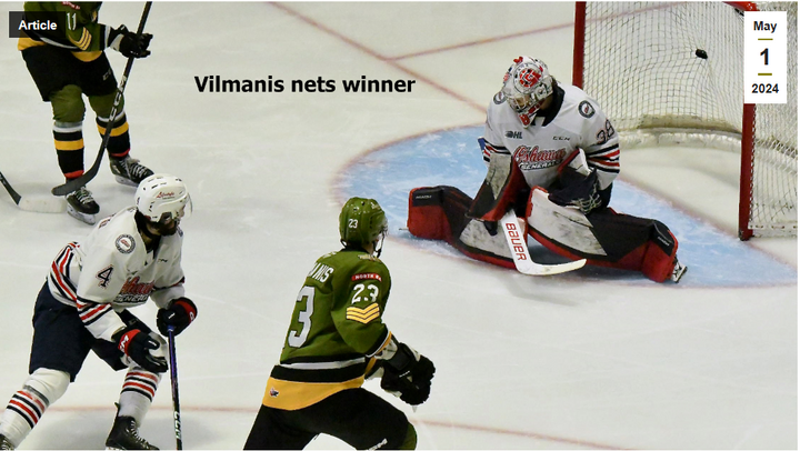 Vilmanis paces OT victory