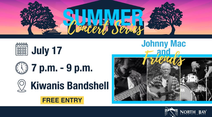 Johnny Mac and Friends at the Kiwanis Bandshell Tonight