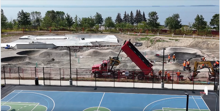 The North Bay Kiwanis All Wheel Park is moving along