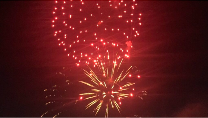 Canadore celebrating the holiday season with fireworks