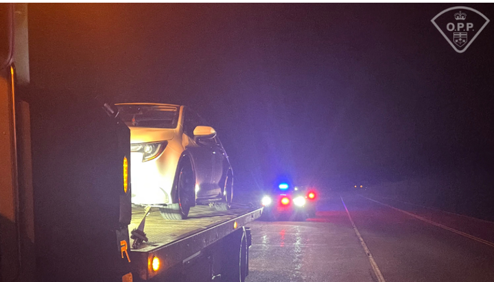 OPP say driver clocked at 163 kmh in a 90 kmh zone on Hwy 17